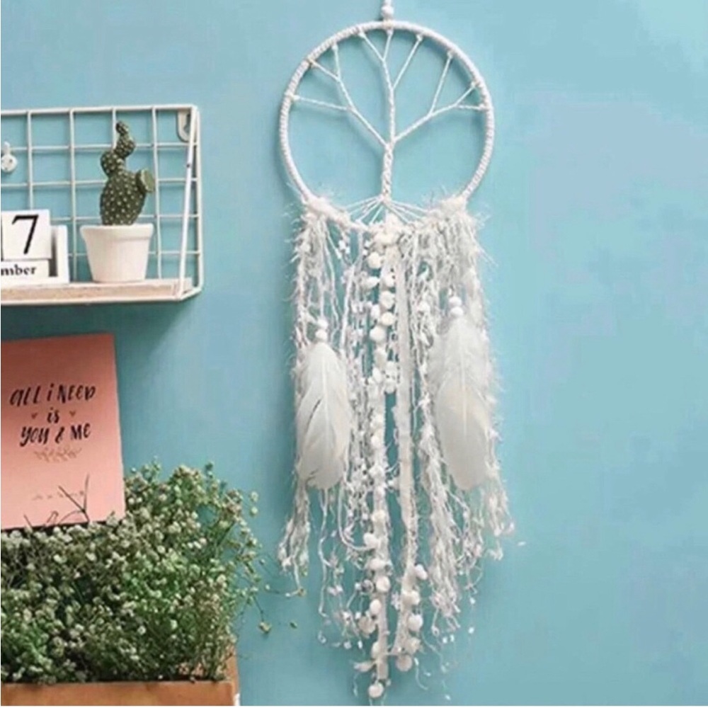 White Tree of Life Dreamcatcher Wall Hanging
